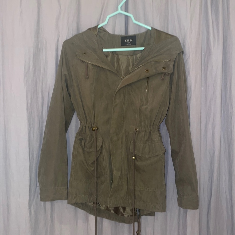 Olive Green Utility Jacket - image 1